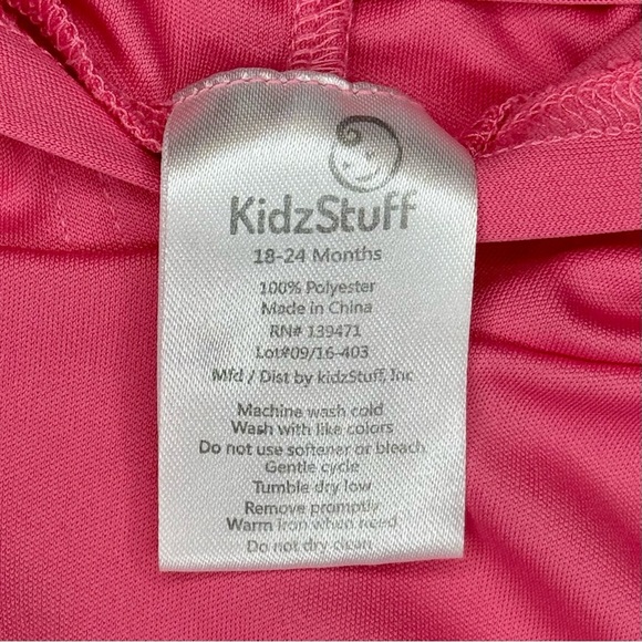KidzStuff Baby Girl Swim UV Sun Protection Pink Bodysuit Romper with Hood 18-24M - Picture 2 of 6